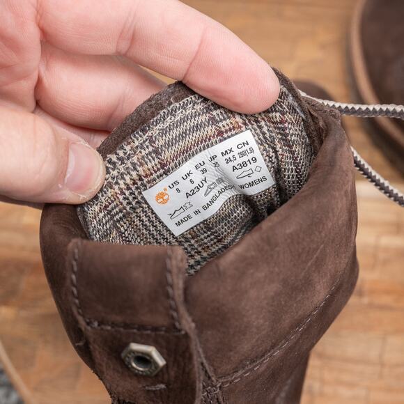 TIMBERLAND Courmayeur Valley 6-inch Hiking Boots A23UY Brown Women's Size 8 - Picture 6 of 7